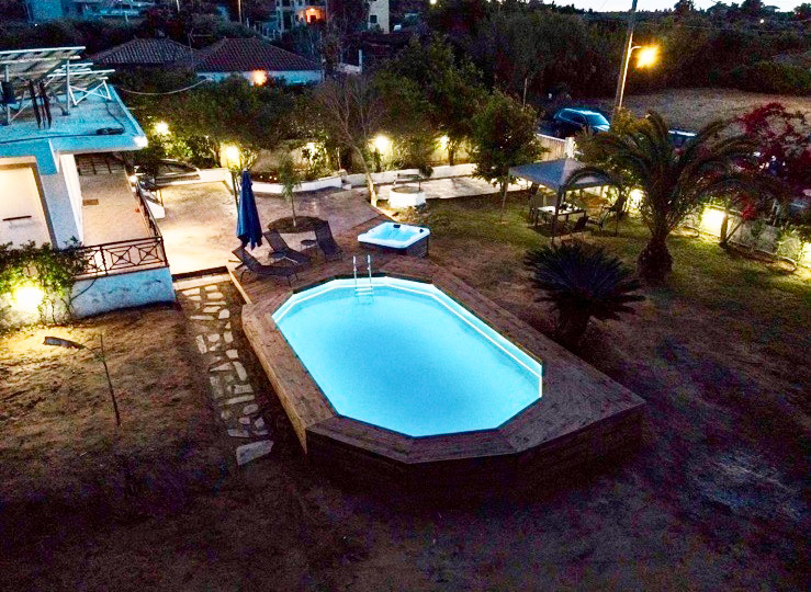 Design, construction of swimming pool, surrounding area, funpools Chania
